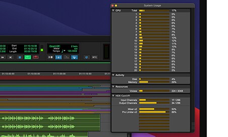 Increased audio tracks in Pro Tools