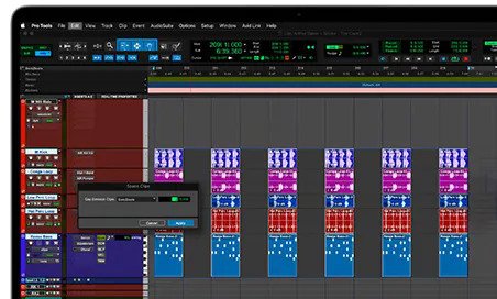 space clips in Pro Tools