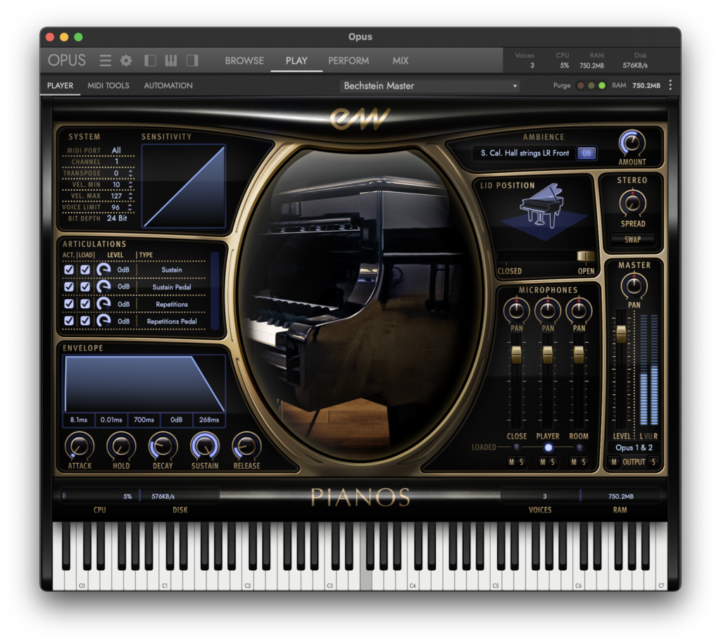 Image showing EastWest Pianos Interface