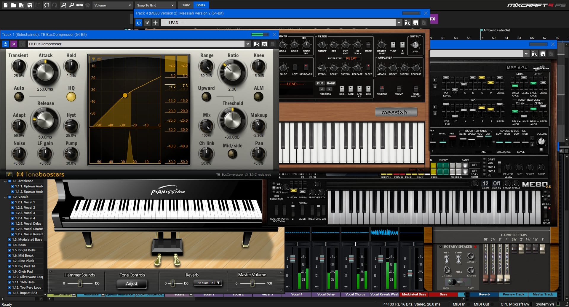 Mixcraft 9 Studio Instruments & FX