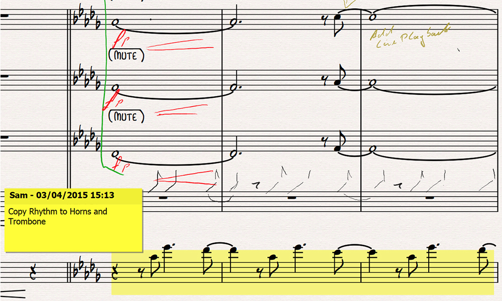 Add comments to your score in Sibelius