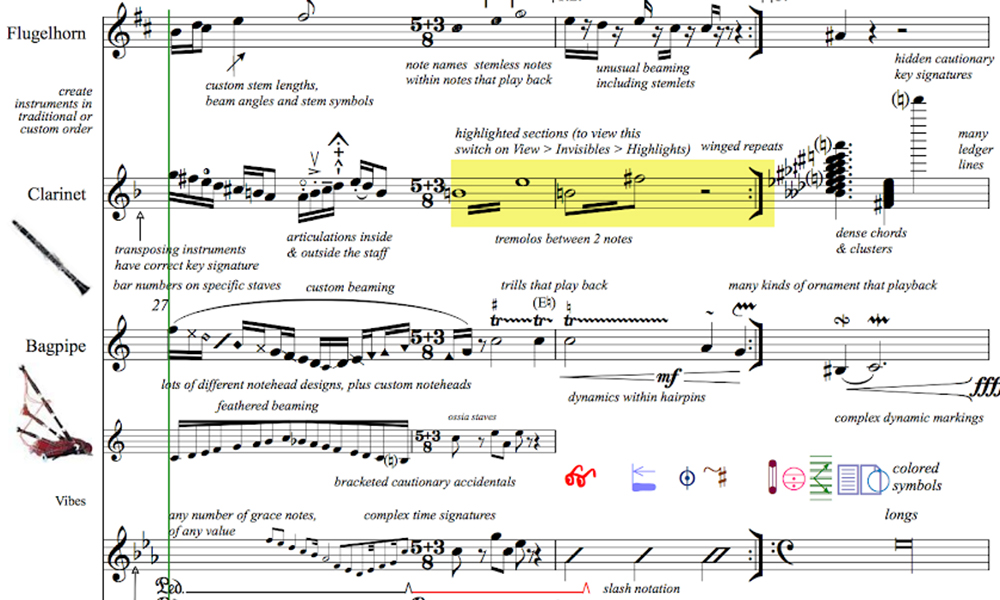 compose and engrave without limits in Sibelius